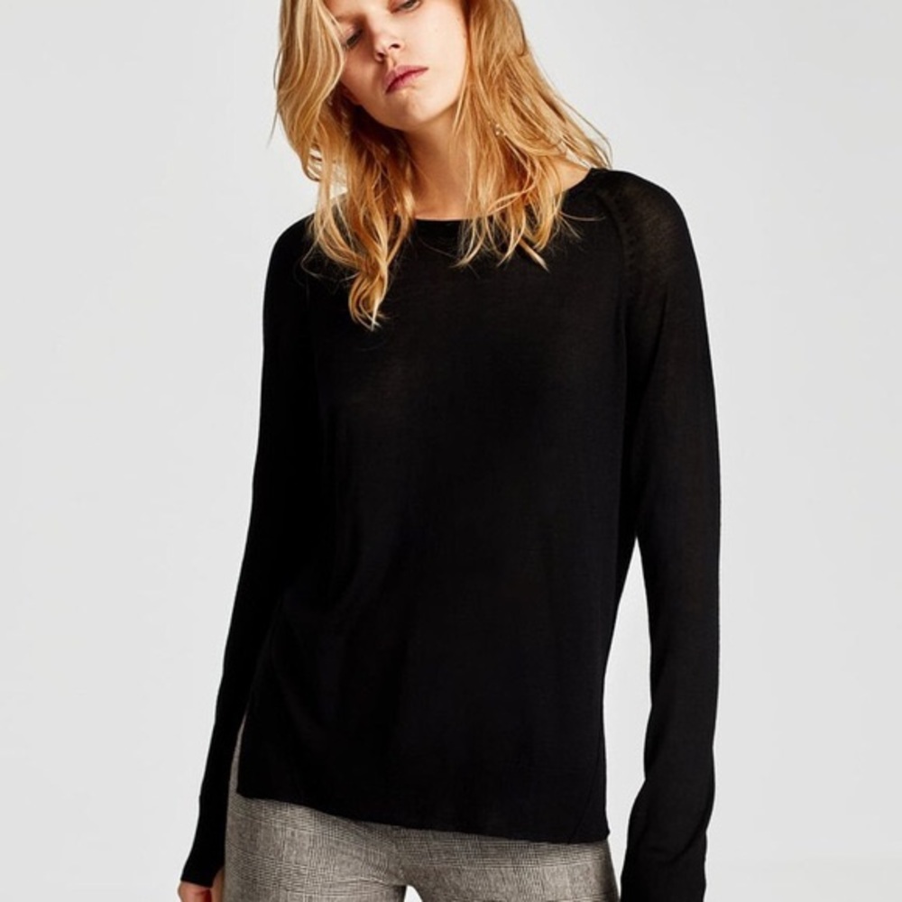 ZARA Black Knit Sweater